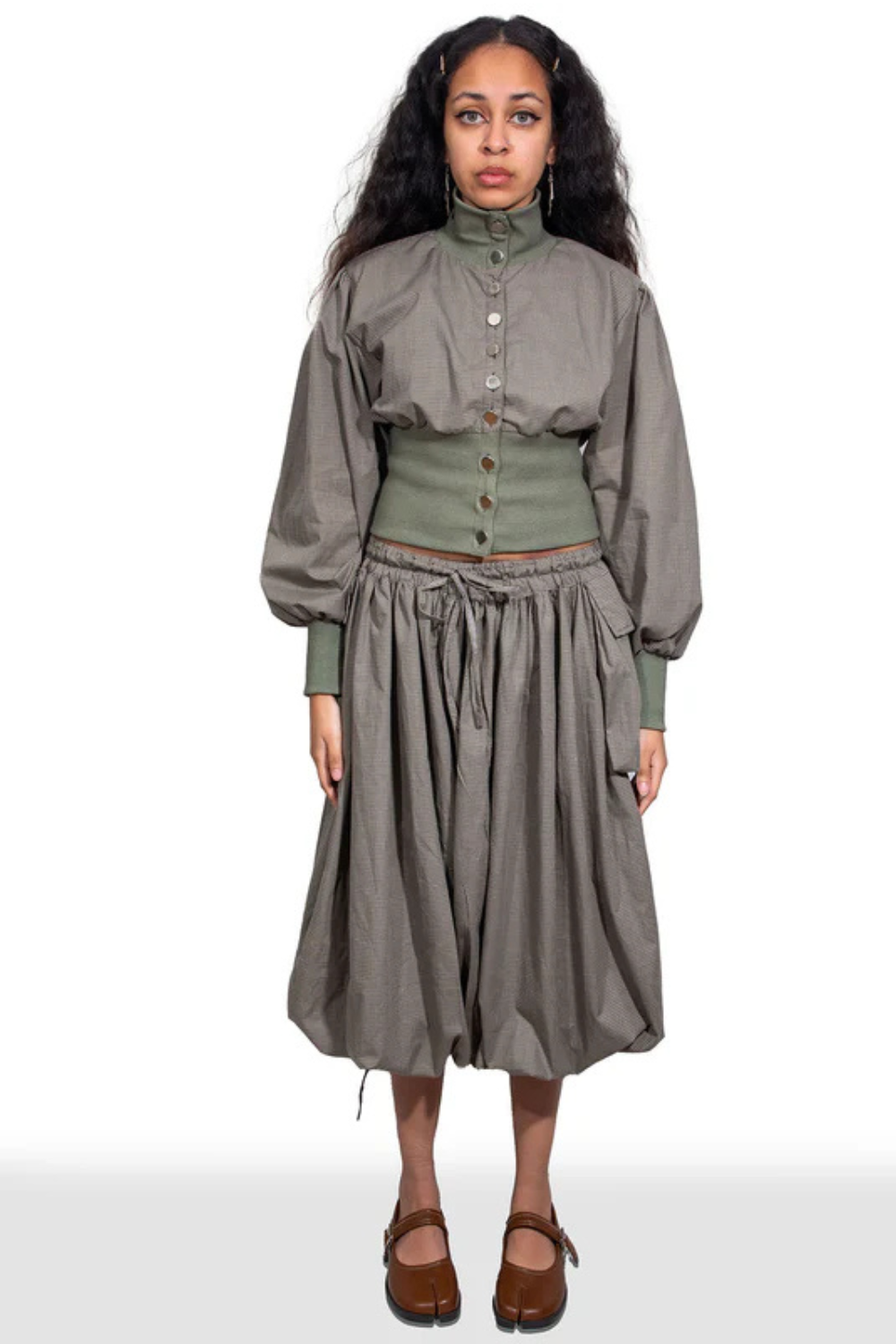 Pocket Oshi Capri - Check - S