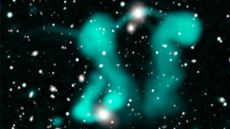 The two ghostly figures, which appear to be dancing with each other, were first spotted during the pilot survey conducted by the Australian Square Kilometre Array Pathfinder radio telescope.