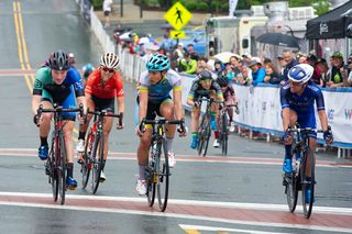 Lily Williams (Hagens Berman) wins the road race at the Winston-Salem Cycling Classic