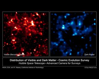 Comparison of Normal Matter and Dark Matter's Large Scale Structure