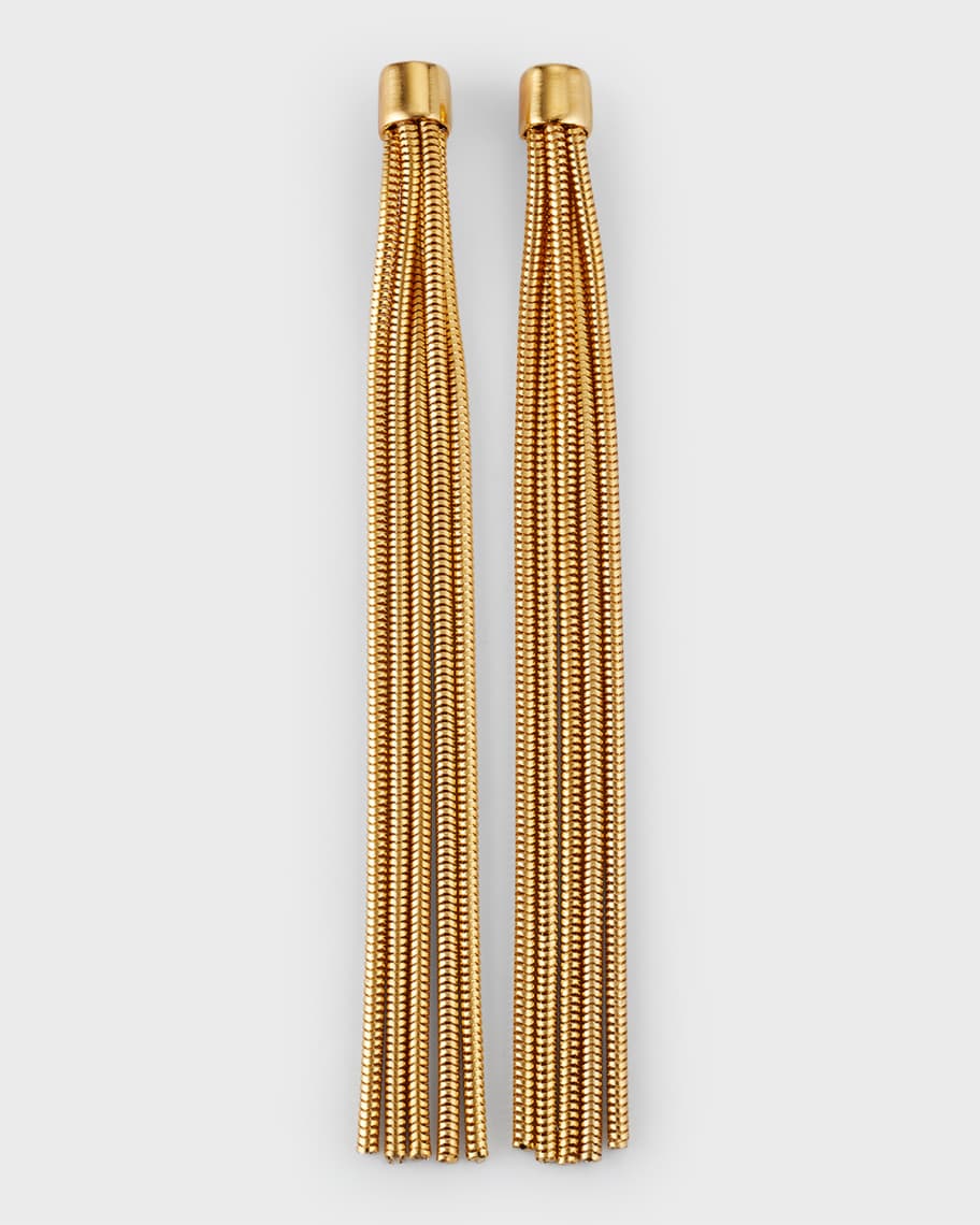 24K gold plated tassel earrings
