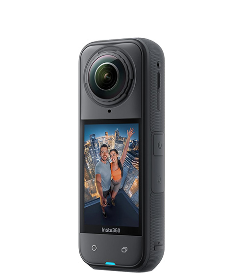 Insta360 X5 on a white background