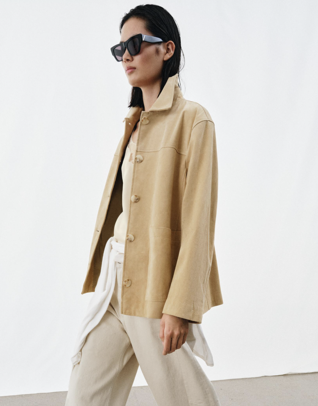 ZARA, Suede Leather Jacket Zw Collection Limited Edition