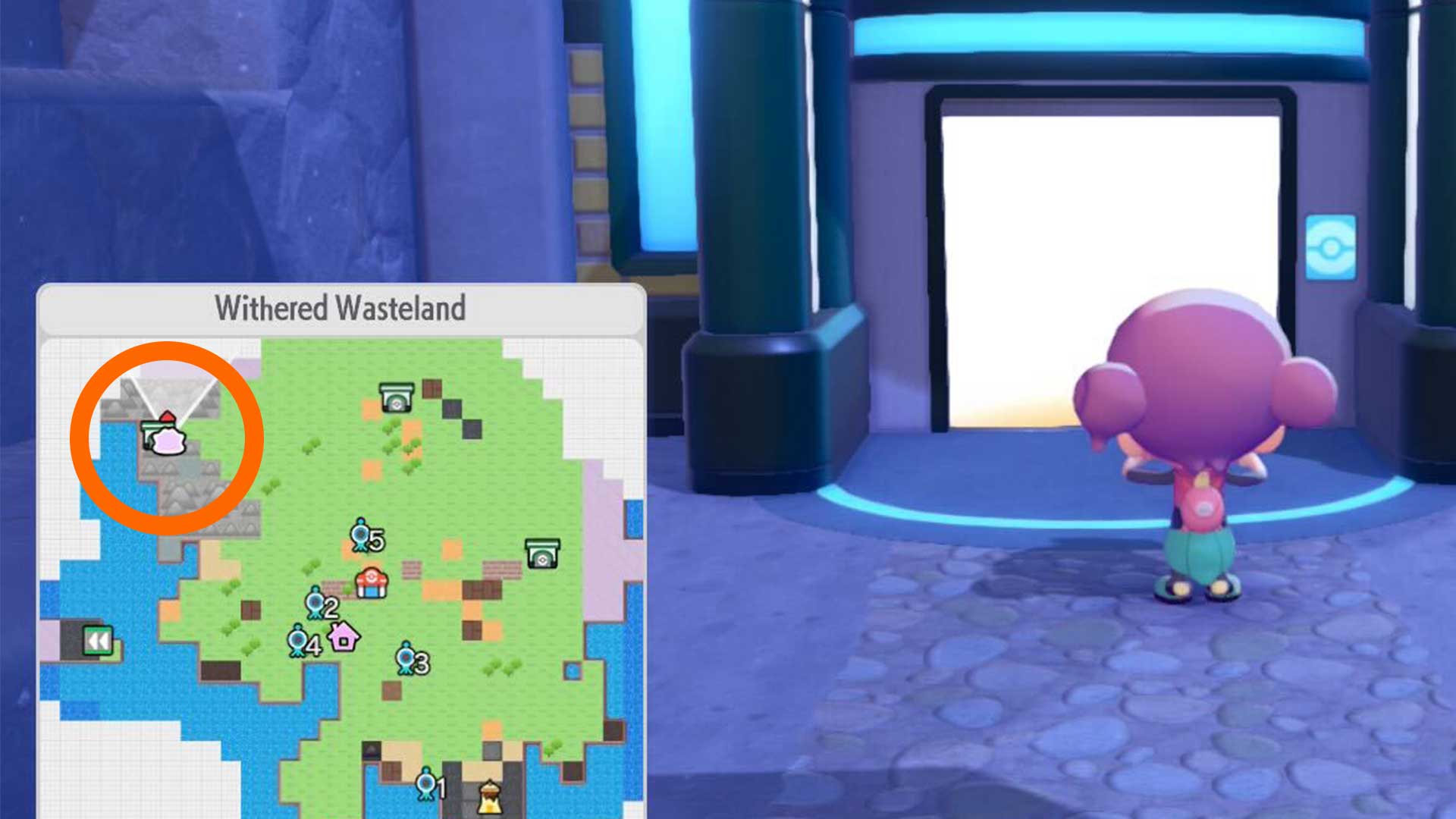 The location of Rocky Ridges in Pokemon Pokopia