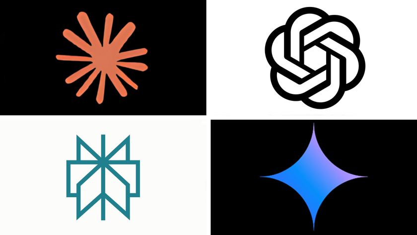 The Claude, ChatGPT, Google Gemini and Perplexity logos, clockwise from top left