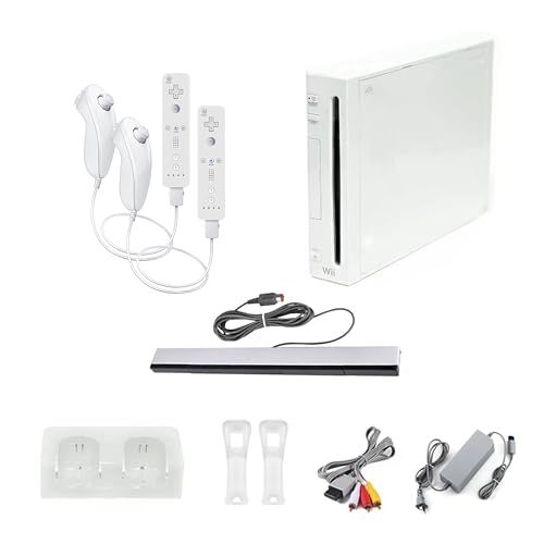 Nintendo Wii Console, White Premium Bundle (renewed)