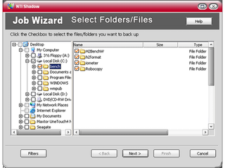 You have to select folders and files; there is no option to select only certain file types.