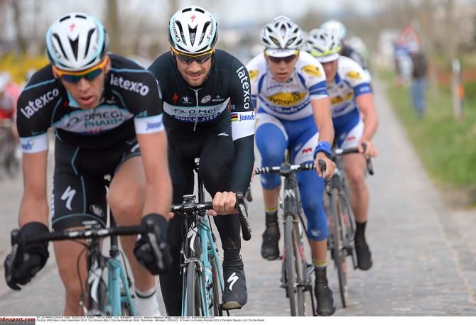Tom Boonen (Omega Pharma-Quickstep) in the bunch