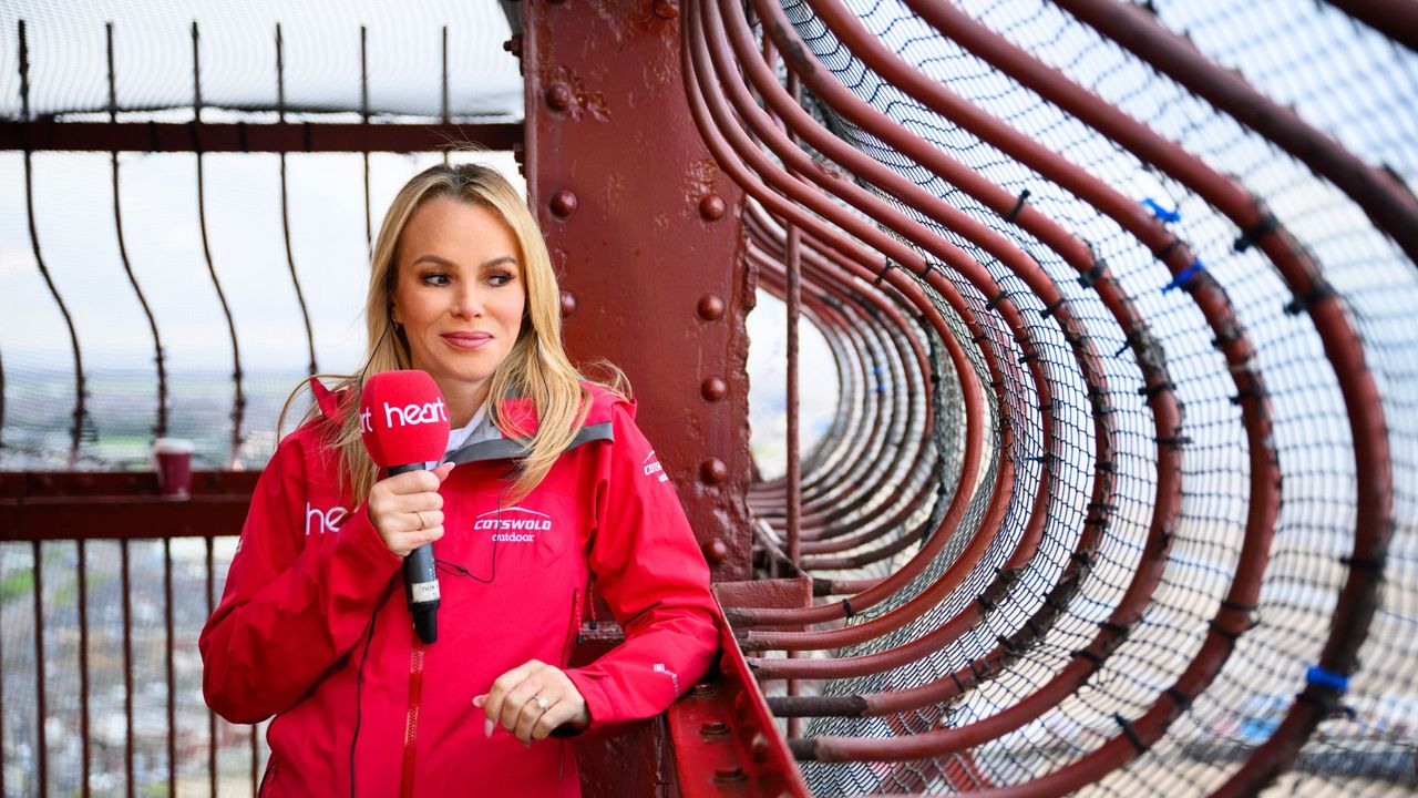 Heart Breakfast presenter Amanda Holden climbs to the top of Blackpool Tower, to raise money for Global's Make Some Noise charity.Amanda Holden climbs Blackpool Tower, UK - 02 Oct 2023