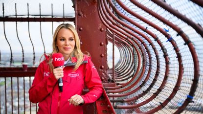 Heart Breakfast presenter Amanda Holden climbs to the top of Blackpool Tower, to raise money for Global's Make Some Noise charity.Amanda Holden climbs Blackpool Tower, UK - 02 Oct 2023
