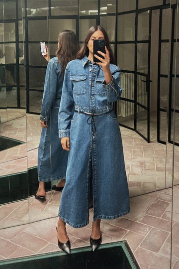 The Denim Dress Trend Has Arrived Just in Time for Spring Styling | Who ...