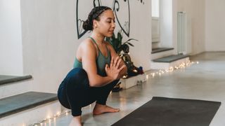 yoga garland pose