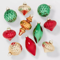 Glass Christmas tree baubles, Target