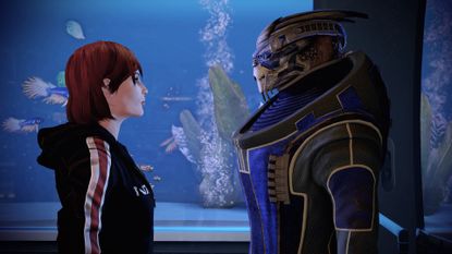 Garrus and Commander Shepard in Mass Effect Legendary Edition