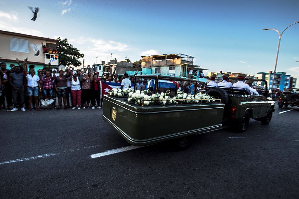 The funeral procession of Fidel Castro