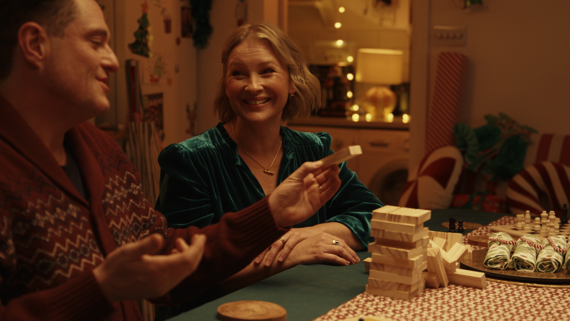 Joanna Page and Matthew Horne in the Waitrose Christmas advert