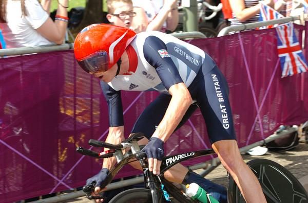 Chris Froome in action at the 2012 London Olympics