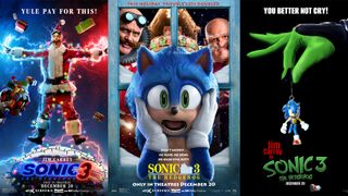 These Sonic 3 parody Christmas movie posters are wonderfully silly 