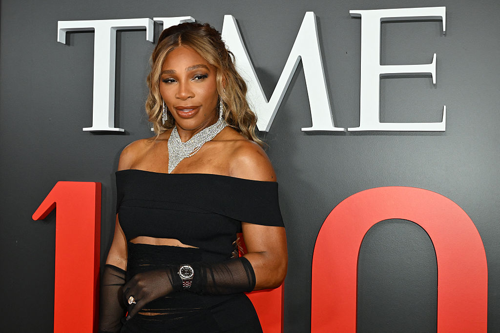 US former tennis player Serena Williams attends the 2025 TIME100 gala at The Jazz at Lincoln Center in New York, April 24, 2025. TIME's annual TIME100 Next list recognizes 100 individuals who are defining the next generation of leadership Artists, Phenoms, Leaders, Advocates and Innovators poised to make the climb and in doing so, make history. 