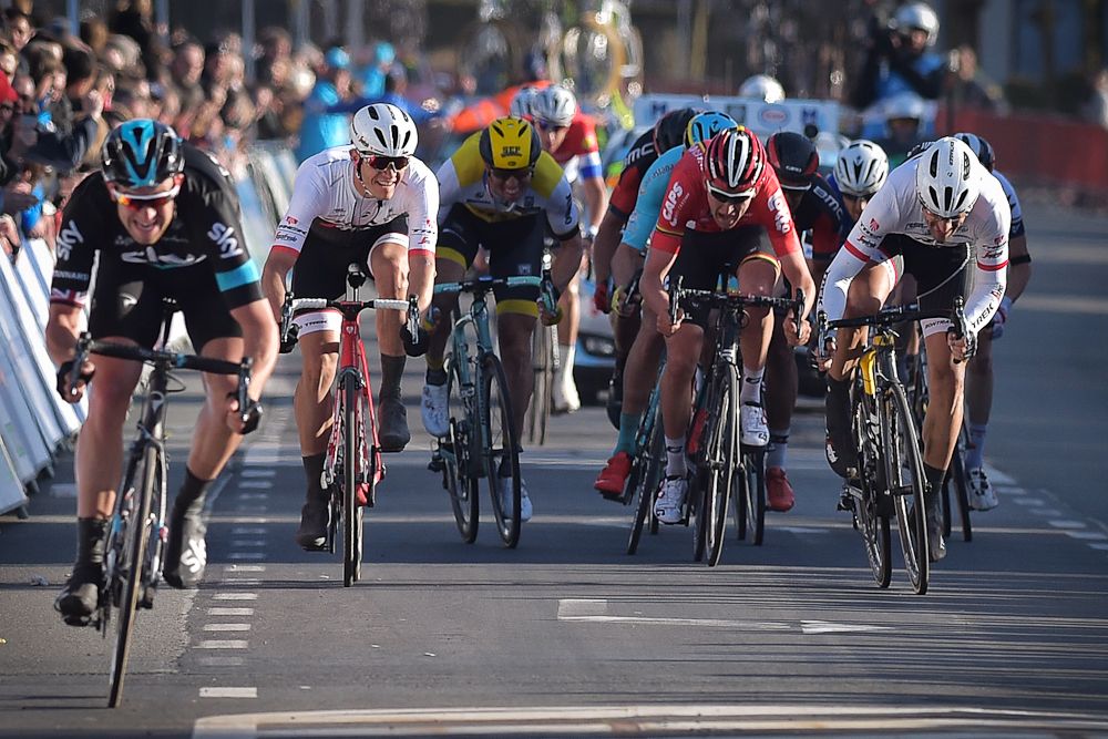 Ian Stannard wins the sprint for third at E3 Harelbeke