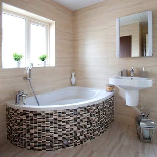 bathroom with wash basin and mirror