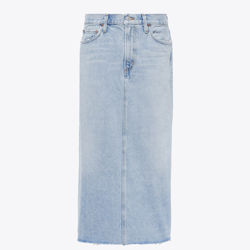 agolde denim maxi skirt