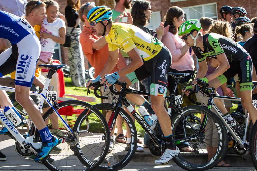 Jure Kojcan (SmartStop) crests the top of the climb
