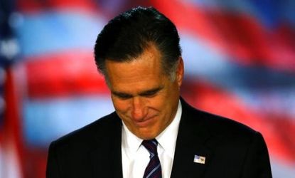 Mitt Romney pauses during his concession speech on Nov. 6: After coming up well short in battles for the Senate and White House, the GOP has some serious soul-searching to do.