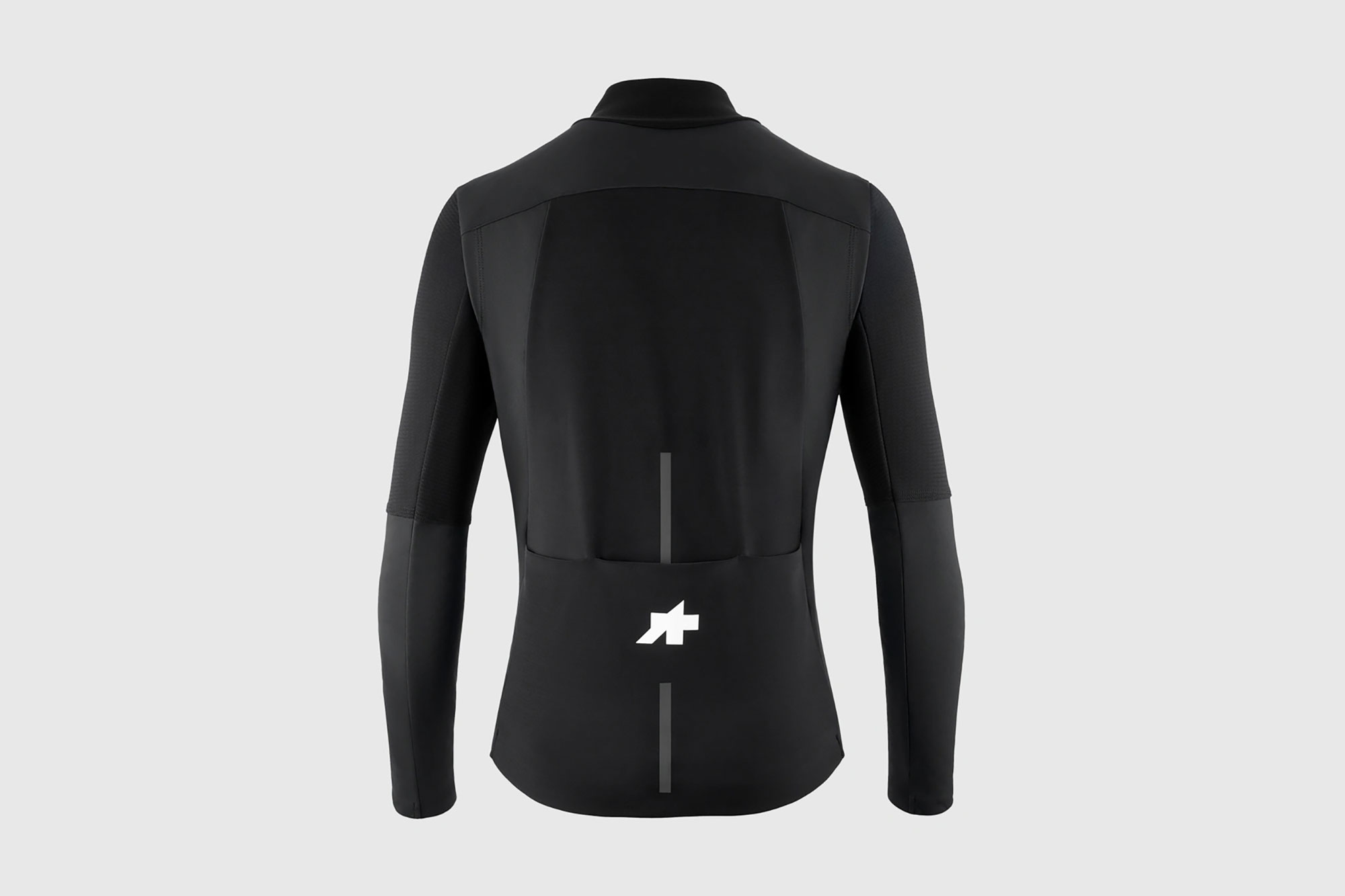 Assos Johdah S11 winter jacket pictured from the rear