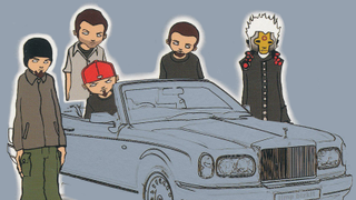 A cartoon of Limp Bizkit from 2000