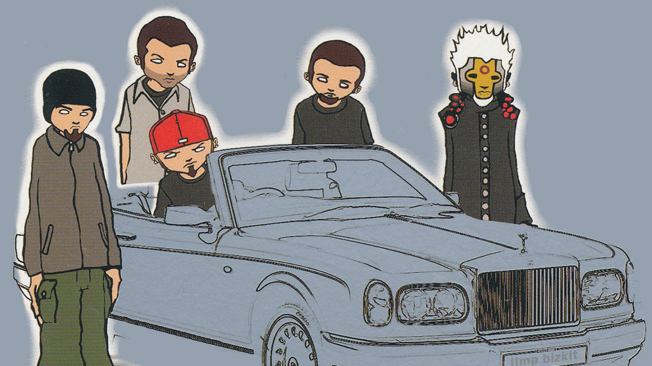 A cartoon of Limp Bizkit from 2000