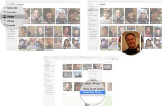 Click on People, then select a profile, then right or control click on a photo, then select Make Key Photo
