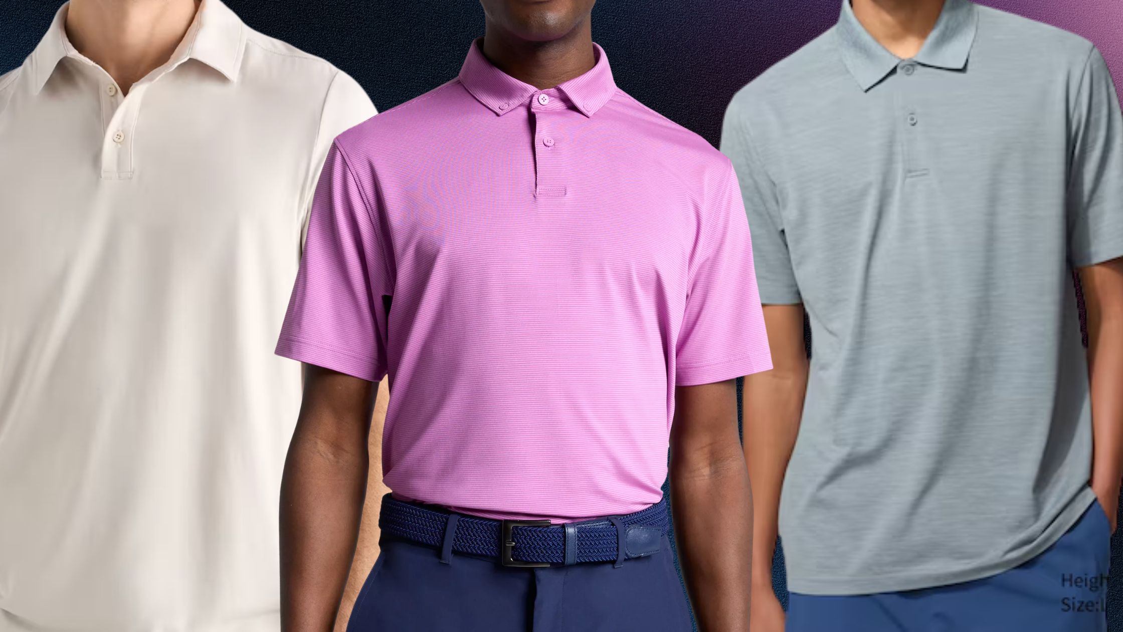 Golf polos on models