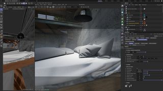 Octane Render 2023.1 review; a screen of a render app