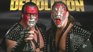 Demolition tag team interview in WWE