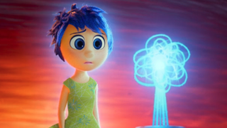 Joy looking concerned at the end of Inside Out 2