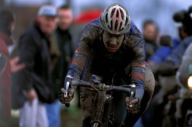 A mud cacked Tom Boonen back in 2002
