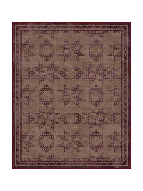 Louisa Brown & Burgundy Rug