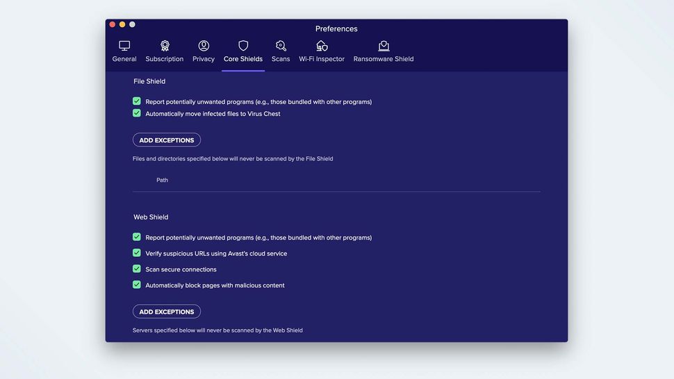 avast security for mac full system scan