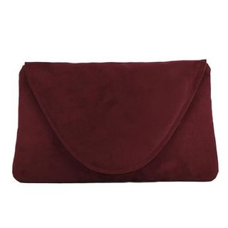 burgundy clutch bag