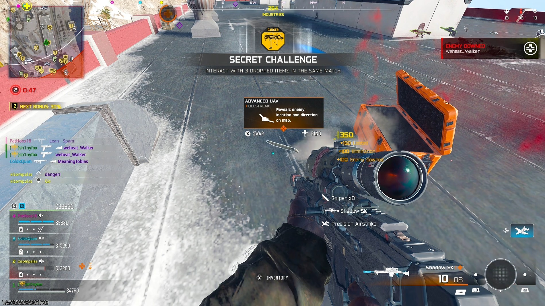 Completing the Shattered Vision Secret Challenge in Call of Duty: Warzone.