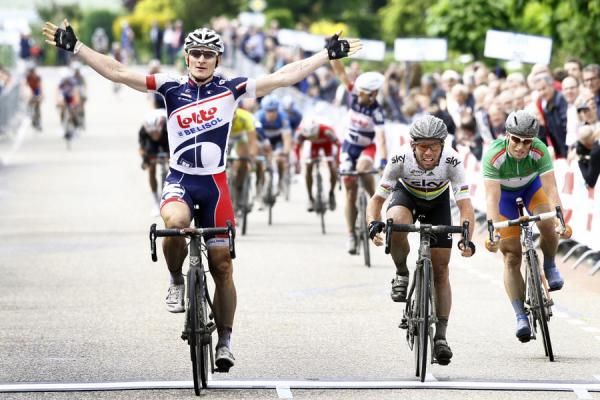 Griepel crosses the finish line