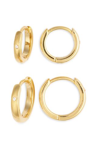 Skinny Huggie Hoop Earrings