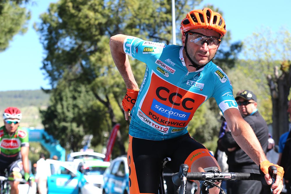 Race leader Davide Rebellin.
