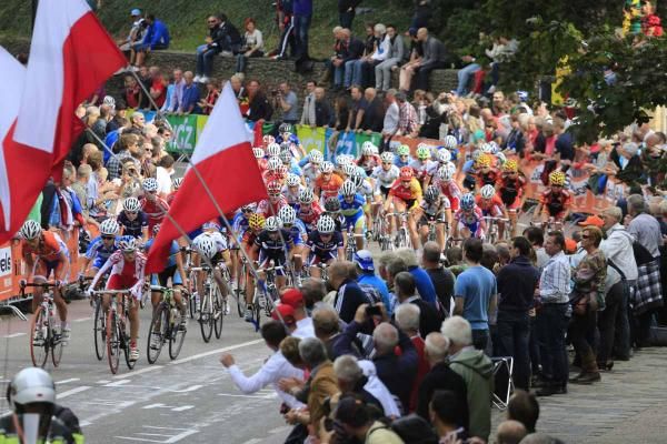 Huge crowds lined the final climb