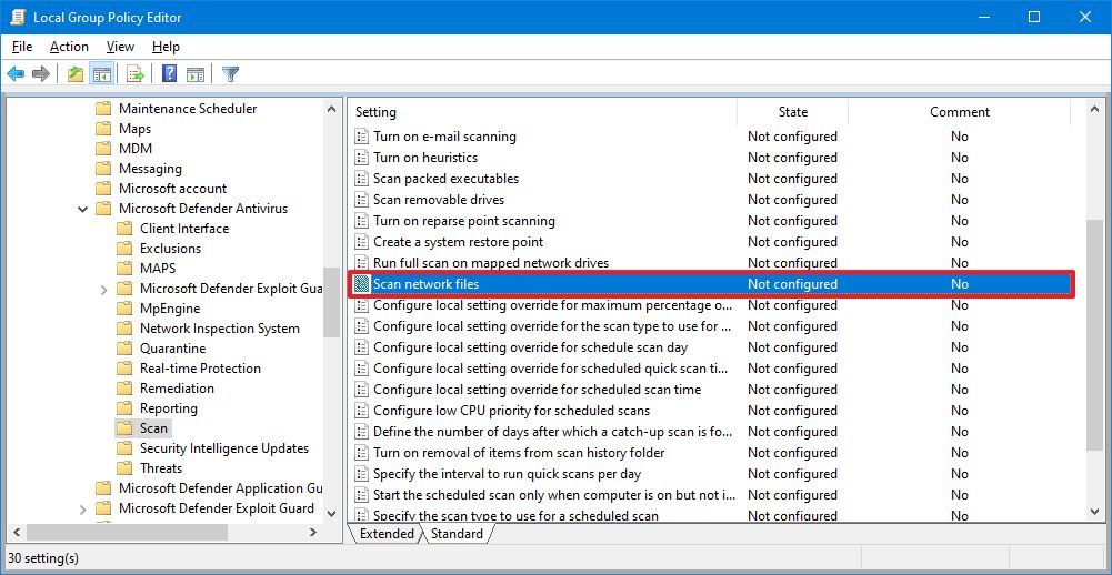 How to enable network file scanning with Microsoft Defender Antivirus ...