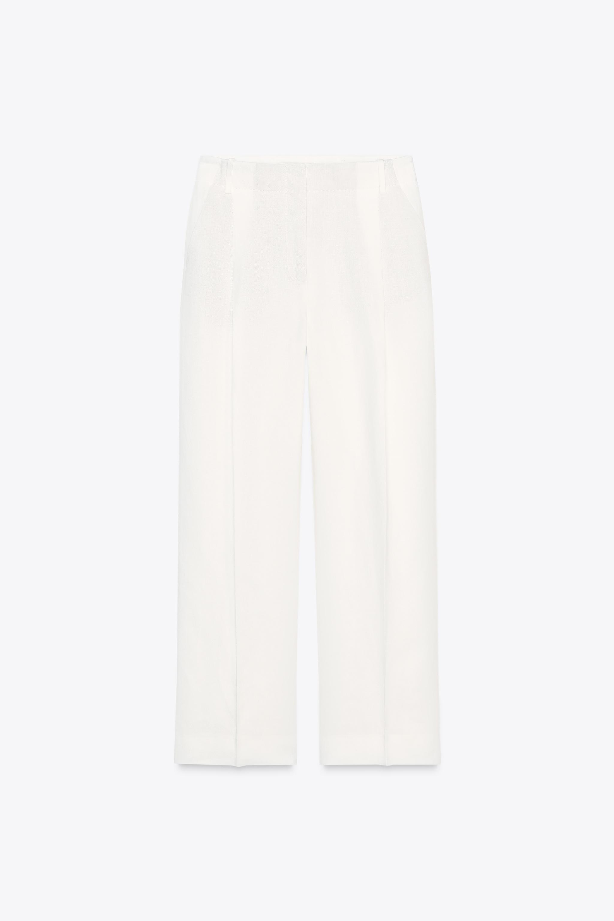 Zw Collection Linen Blend Pants