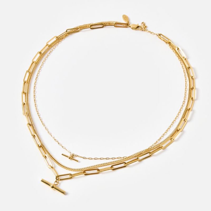 Boden, multi-layered chain necklace