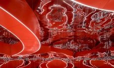 red area in 3XN exhibition 'Aware: Architecture and Senses'