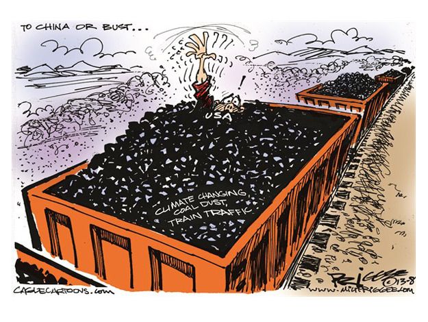 Editorial cartoon China coal environment